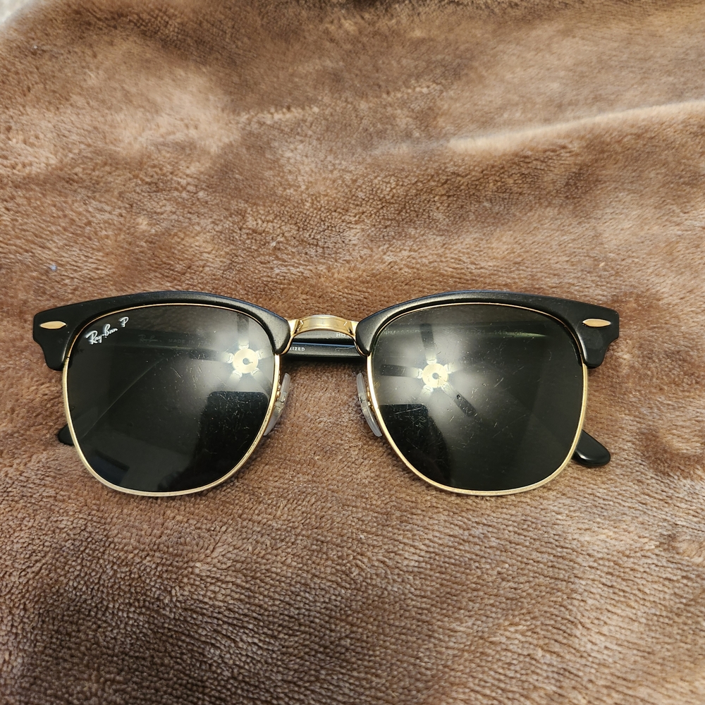 Ray-Ban Black and Gold Sunglasses
